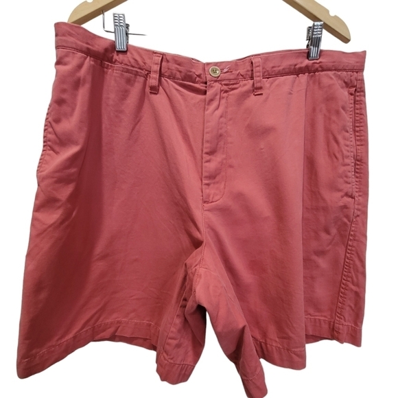 Size 40 100% Cotton Peach Pink Cargo Shorts Pockets Contemporary Summer - Picture 1 of 7
